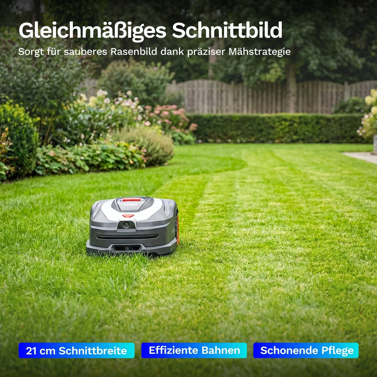 AL-KO Robolinho 1000 Vision – Mähroboter ohne Begrenzungskabel