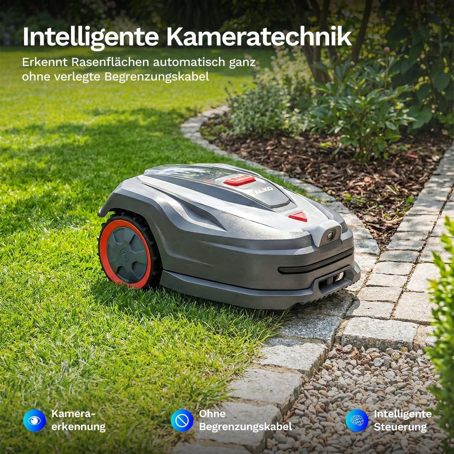 AL-KO Robolinho 500 Vision – Mähroboter ohne Begrenzungskabel