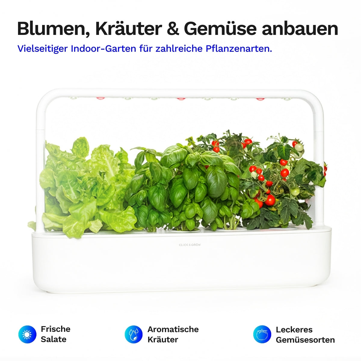 Click & grow Smart Garden 9 Pro - Indoor Kräutergarten (Farbe: weiss)