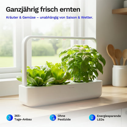 Click & grow Smart Garden 9 Pro - Indoor Kräutergarten (Farbe: weiss)