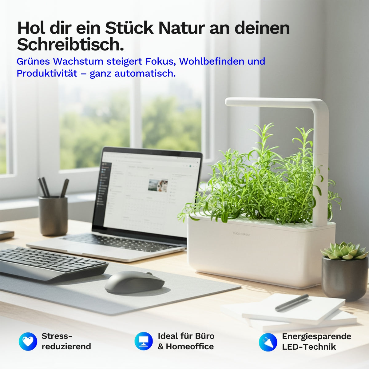 Click & grow Smart Garden 3 - Indoor Kräutergarten (Farbe: weiss oder grau)