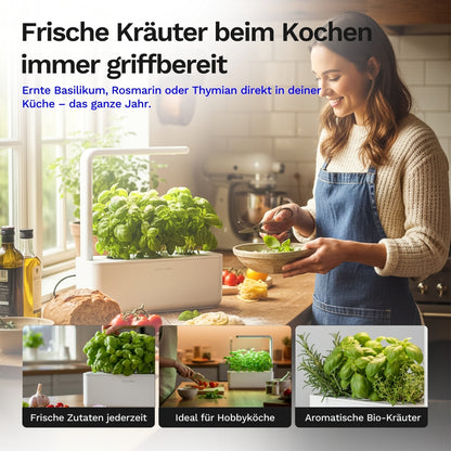 Click & grow Smart Garden 3 - Indoor Kräutergarten (Farbe: weiss oder grau)