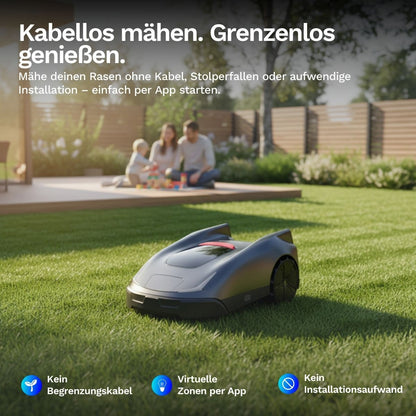 Joybee K2 – Kabelloser Mähroboter für präzises, gleichmäßiges Mähbild