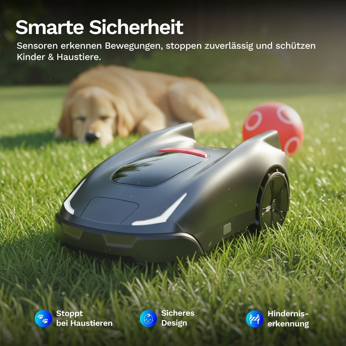 Joybee K2 – Kabelloser Mähroboter für präzises, gleichmäßiges Mähbild