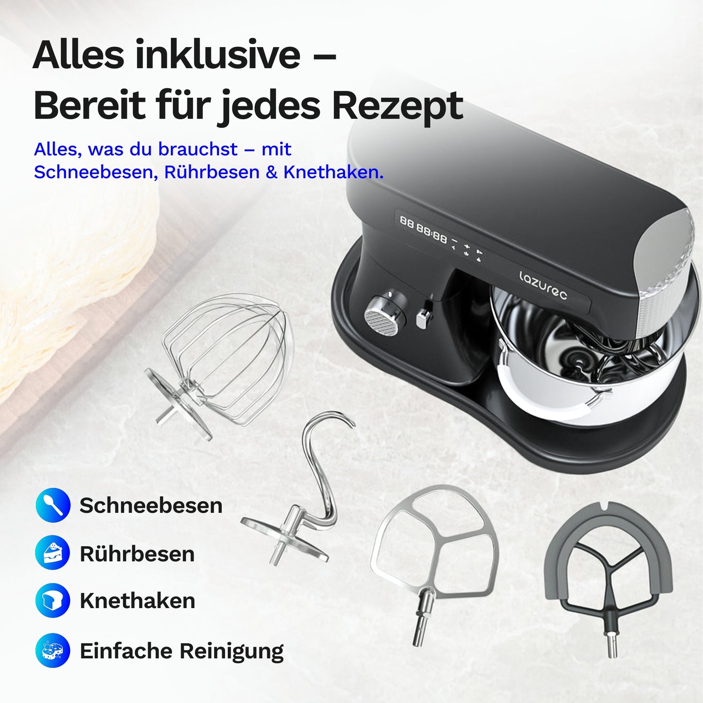 Lazurec Bakara Mix One – Clevere Küchenmaschine für mehr Genuss & weniger Aufwand