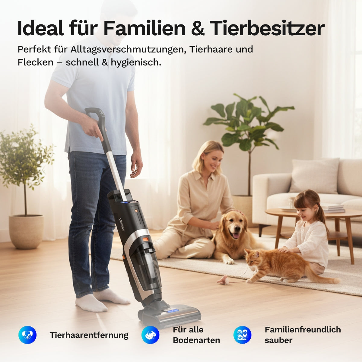 Lazurec L5 – Kabelloser Nass-Trocken-Sauger mit starker Saugleistung