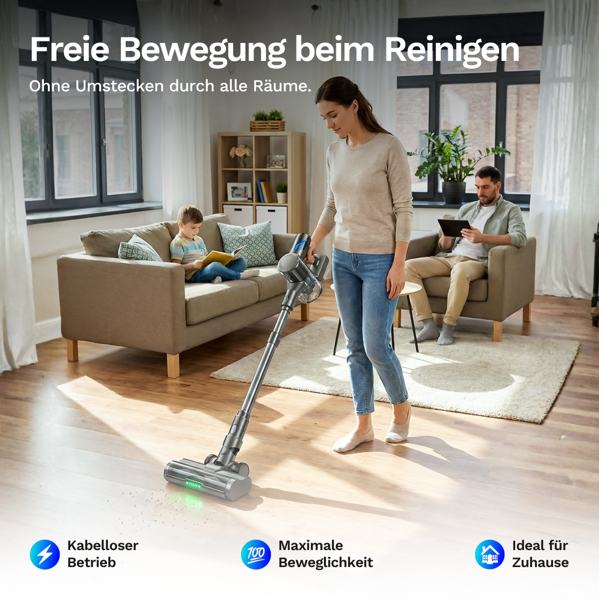 Moosoo TD1 Mate - Akku Staubsauger