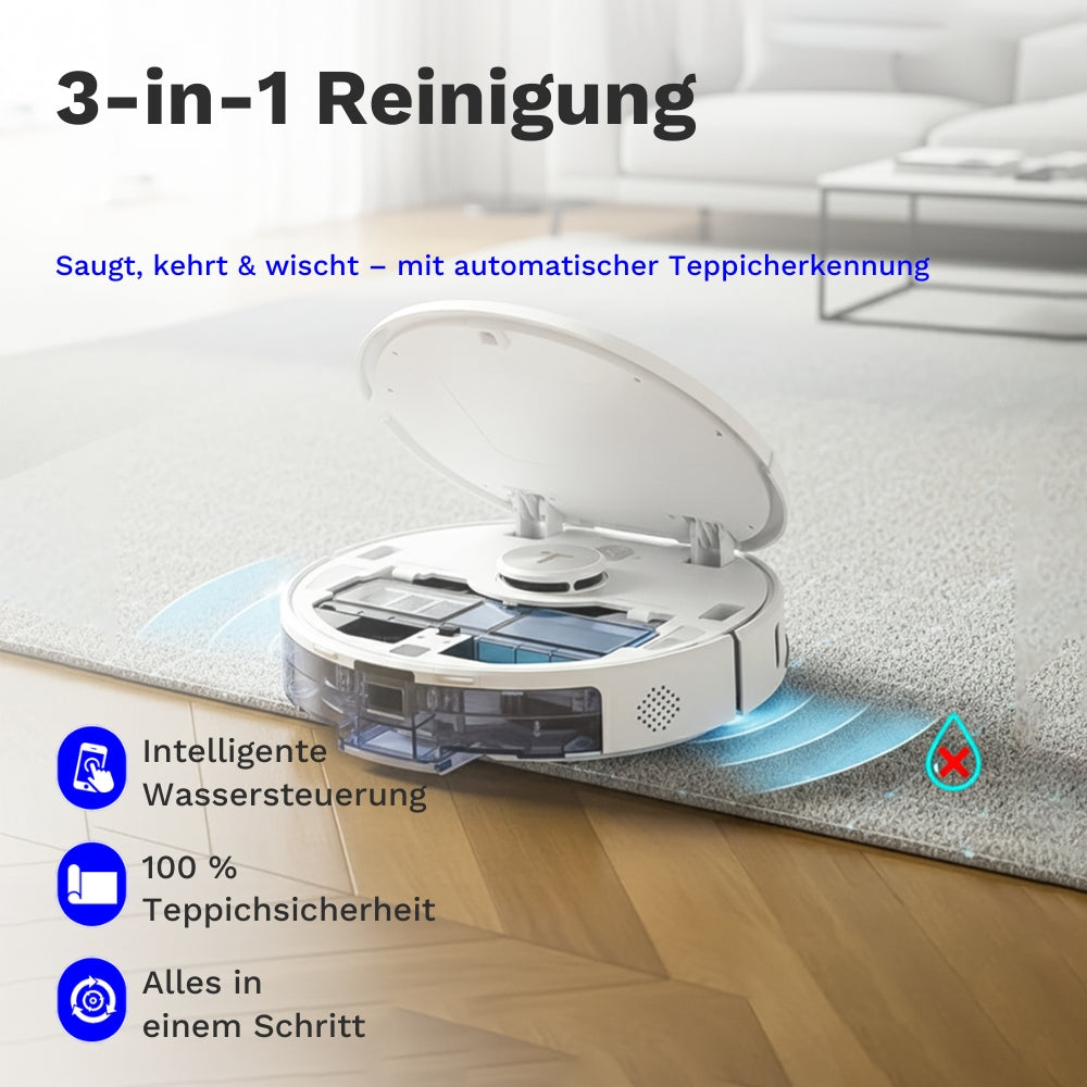 Tesvor S8 Max - Saug und Wischroboter mit automatischer Staubbox-Reinigung (Upgraded Version)