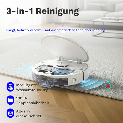 Tesvor S8 Max - Saug und Wischroboter mit automatischer Staubbox-Reinigung (Upgraded Version)