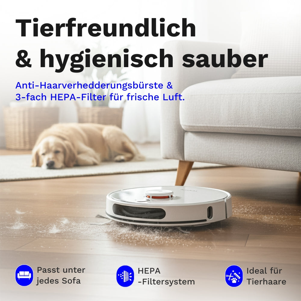 Tesvor S8 Max - Saug und Wischroboter mit automatischer Staubbox-Reinigung (Upgraded Version)